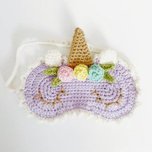 Handmade Crochet Unicorn Eye Mask Sleep Mask